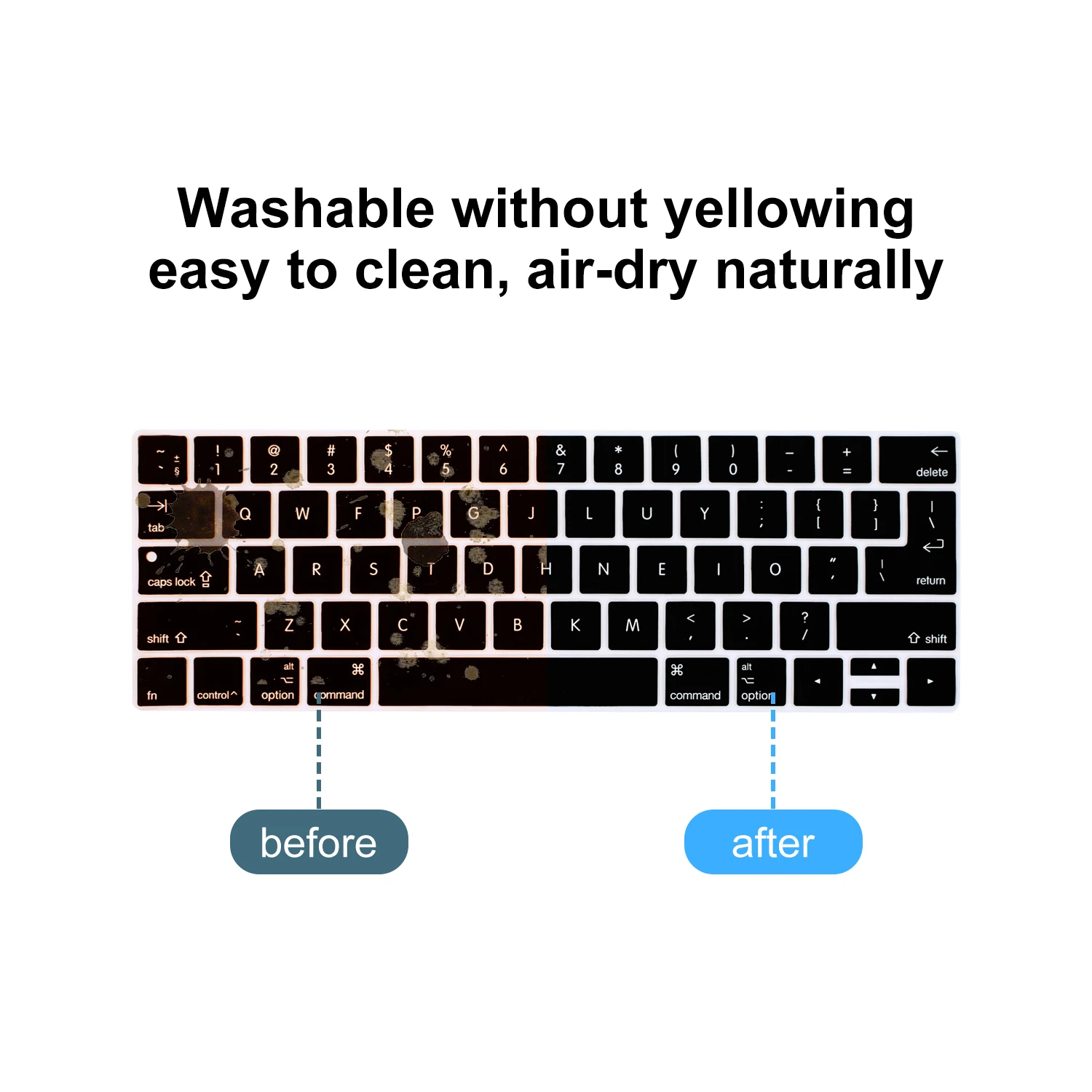 Rainbow Silicone Keyboard Skins Korean Protector Cover For Macbook Pro