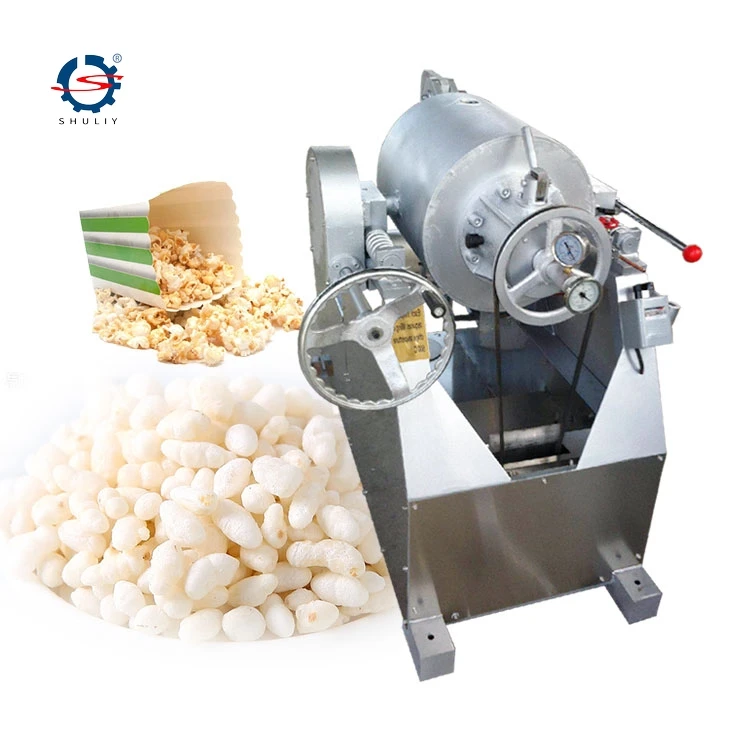 Air Flow Type Puffed Food Making Machine Buckwheat Puffed Bulking Machine Rice Steam Puffing Machine