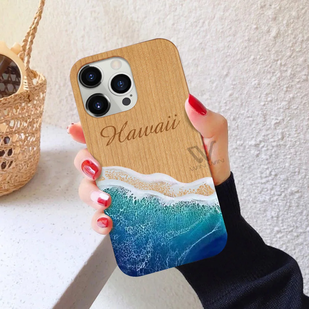 Durable Wood Phone Cases for Iphone Customizable Designs