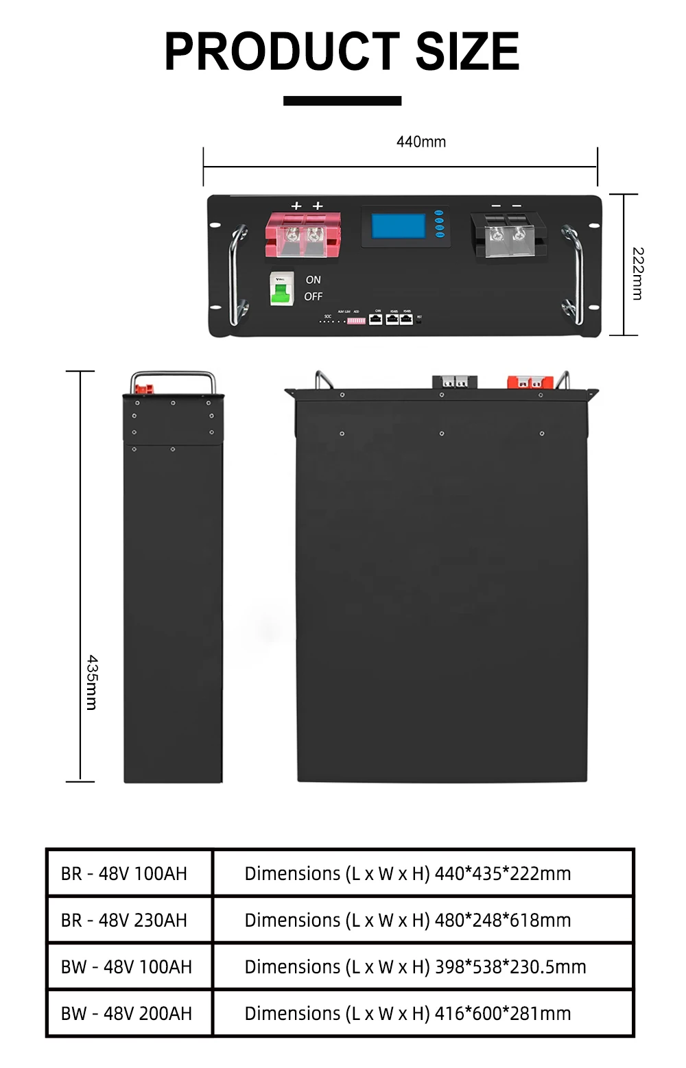 12 Years Warranty 6000 Cycles BMS 5kwh 10Kwh Power LiFePO4 Energy Solar Energy System Inverter Lithium Battery 48V 100Ah 200Ah details