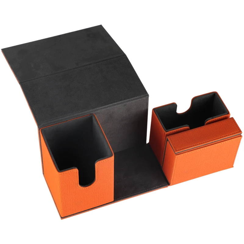 Оптовая продажа персонализированная игра Yugioh MTG Sports TCG играющая с карточками из искусственной кожи кожаная коробка для