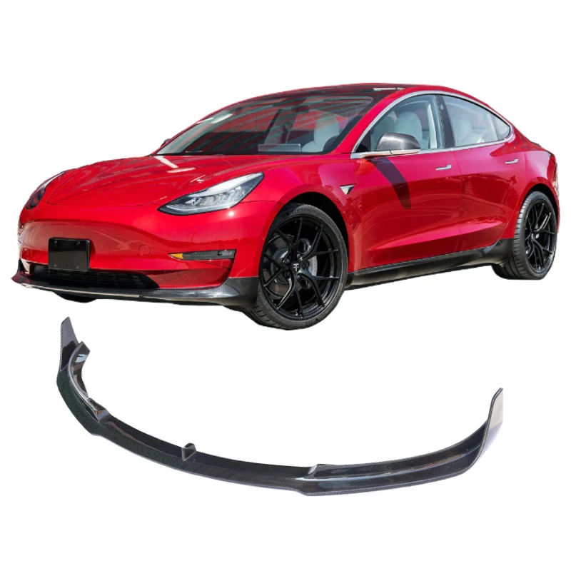 For Tesla model 3 carbon fiber parts front bumpers lip body kits modified car accessories