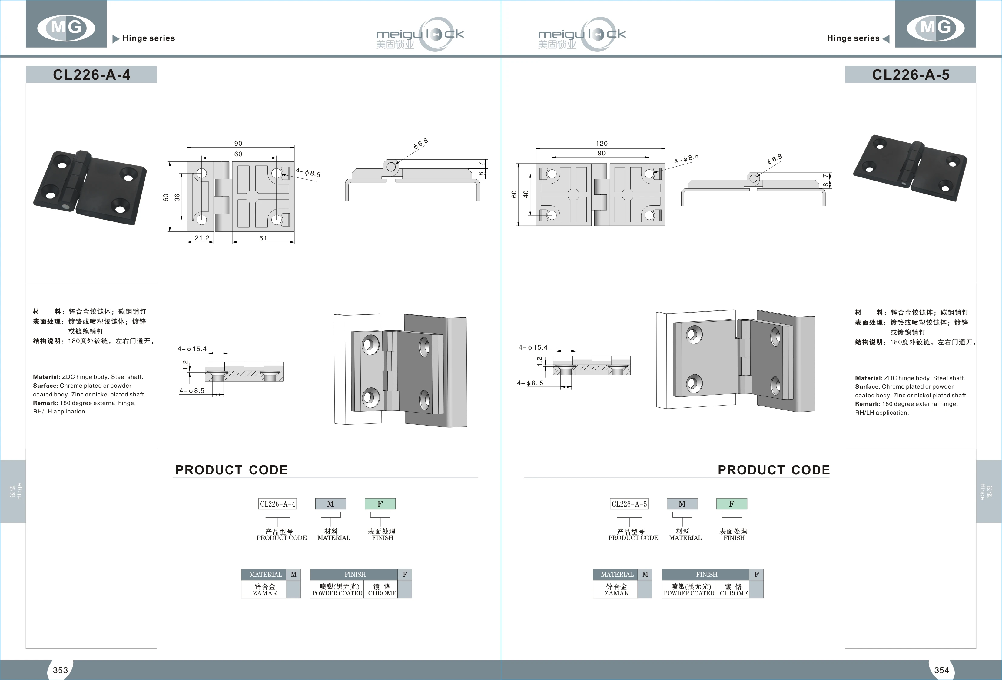 Two Pairs of Modern Black Painted Lightweight Zinc Alloy Cabinet Door Hinges Soft Close Fastener Invisible Hidden Fastener details