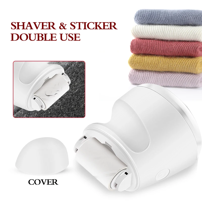 Electric Lint Remover Machine Electric Lint Shaver Dust Fuzz Removing Tool USB Rechargeable 2 in 1 Stick Paper Dust Remover