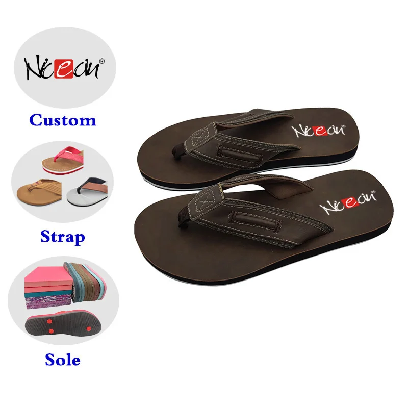 Nicecin Summer Men's Flip-Flops for Slippers Light Weight PVC Fabric Strap Anti-Slip OEM ODM Wholesale