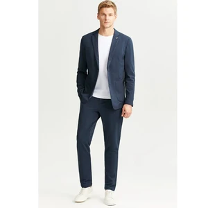Puffon Men's Casual Business Suit with Two-Button Jacket and Single Suit Pants Breathable Design