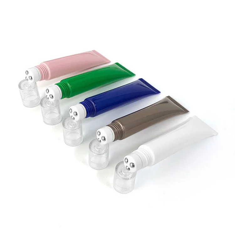 20ml Empty Eye Cream Blttle 3 Roller Ball Bottle Cosmetic Hose Perfume Liquids Container Refillable Bottles Squeeze Soft Tube