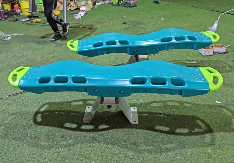 Outdoor Park School Plastic Teeter Totter Double Seat Commercial Kids Playground Equipment