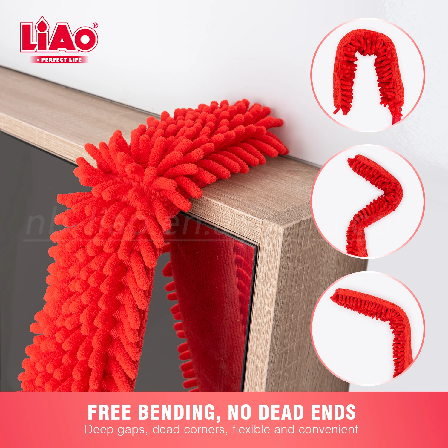 LiAo Extendable Multifunctional Telescopic Microfibre Cleaning Brush Long Handle Home duster