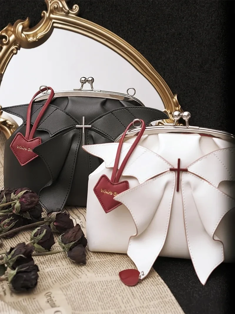 Sac à Bandoulière Sanfly Ita Bag Style Gothique Y2K - Forme épingles, Rouge, Pour Cosplay Lolita, école, Quotidien - 6