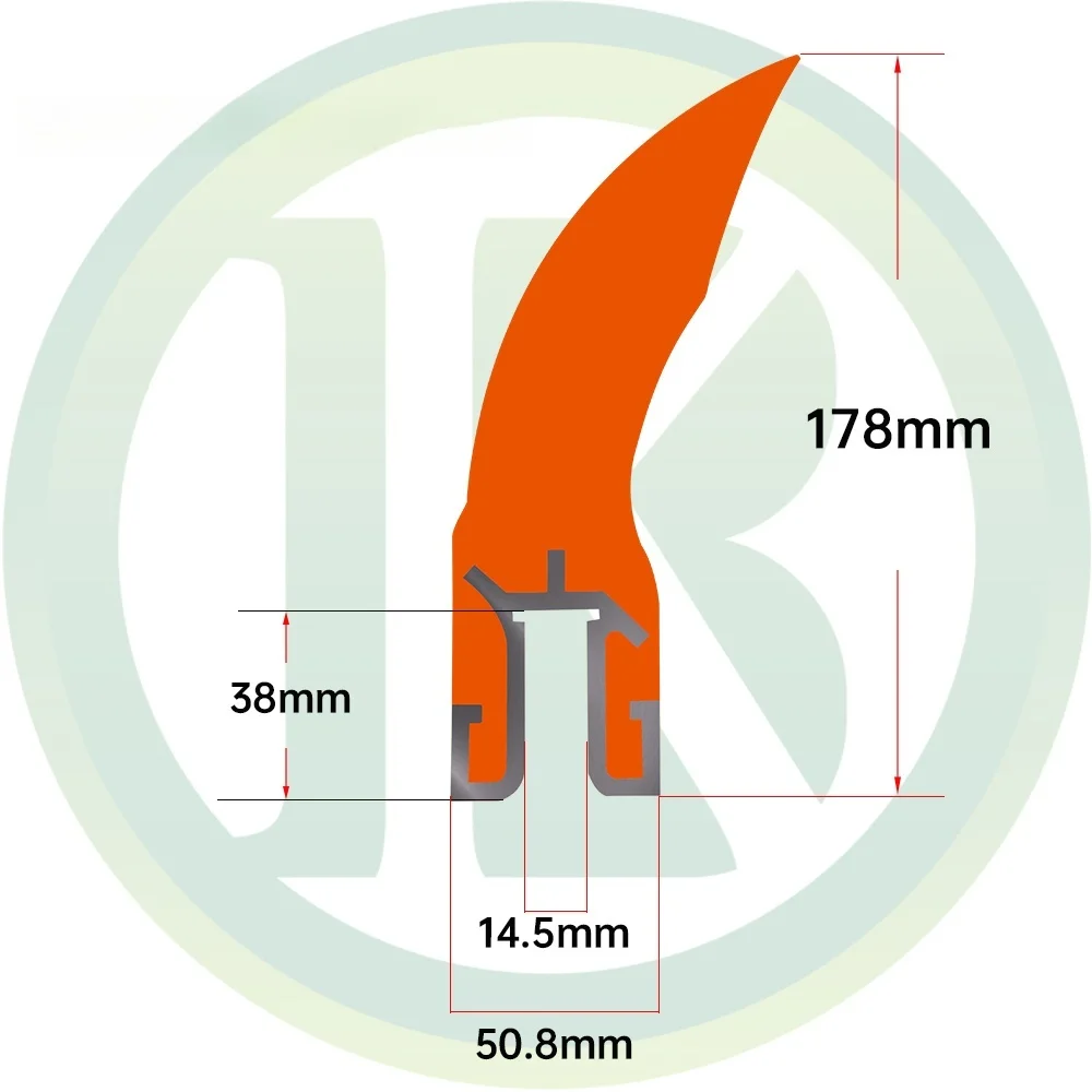 High Standard Pre-Cleaner First Stage Cleaning System Primary Light-Duty PU Belt Cleaner Scraper Blade for Fine Material Removal factory