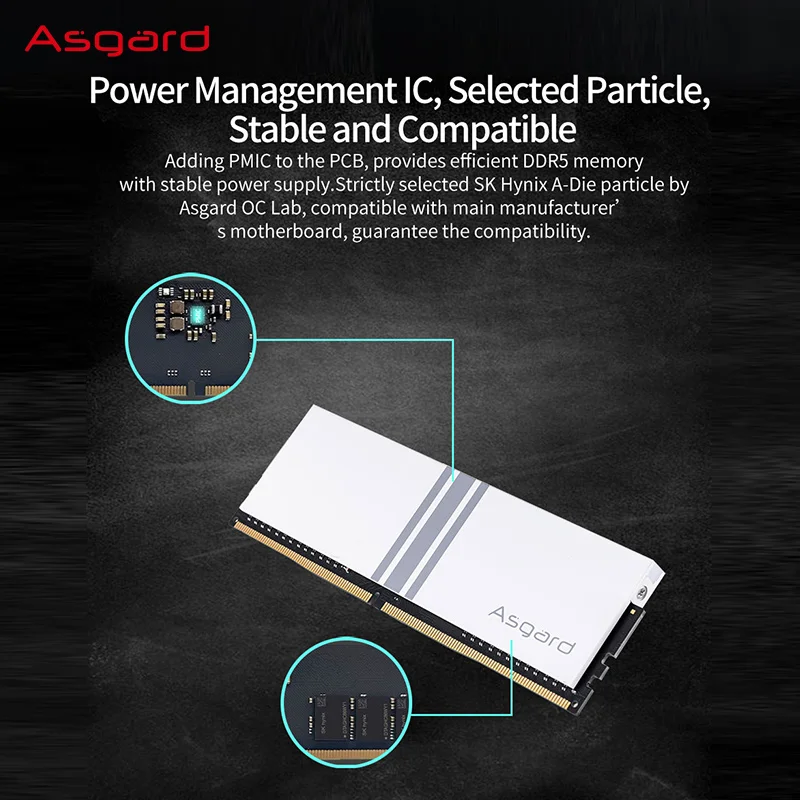 Asgard DDR5 RAM 32GB & 48GB, 6800MHz/7200MHz, Editable RGB for