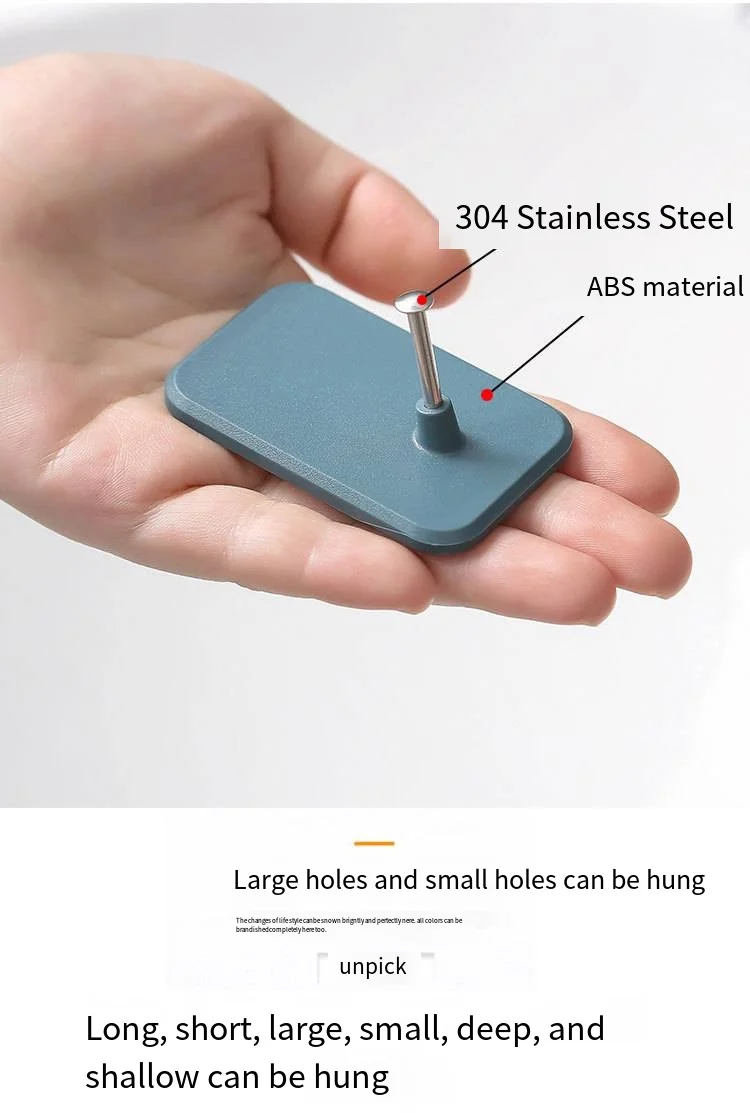 New strong 304 stainless steel door coat and hat novelty hooks wall type non-punching storage storage stick novelty hooks supplier