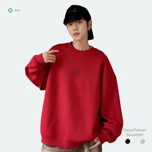 Christmas Teen Boys Solid Winter Fleece-Lined Hooded Cozy Fleece Sweatshirt Cotton Polyester Blend Warm Pullover