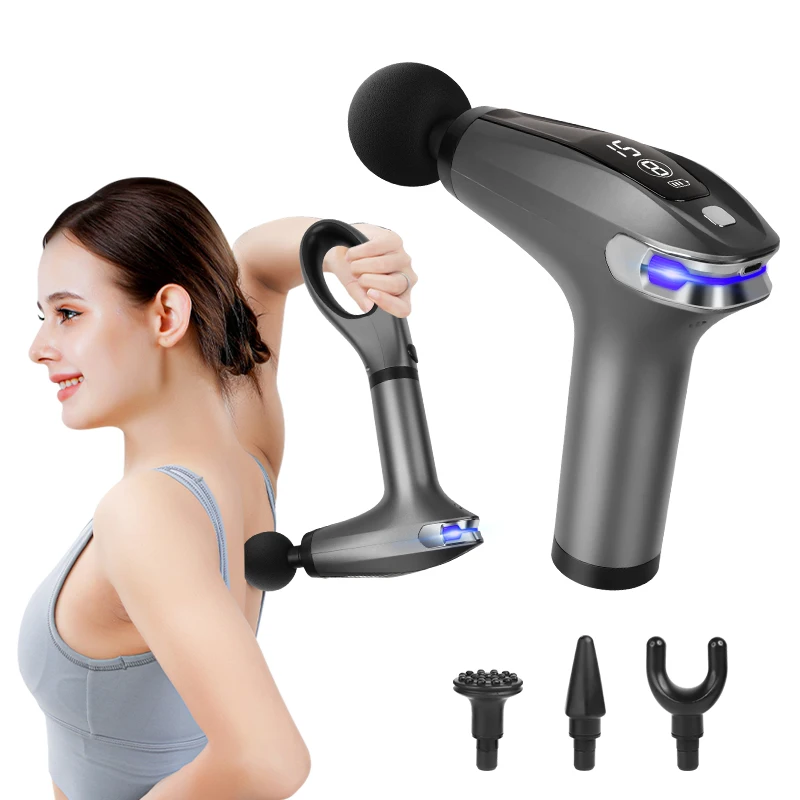 Ergonomic Long Handle Fascia Massager Brushless Motor Detachable Battery Design Practical For Daily Muscle Relief