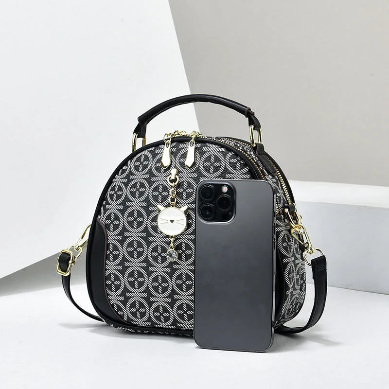 Factory In-Stock High-End Women's Handbag Large Capacity Crossbody Shoulder Bag 21351 Model with Zipper Closure PU Material