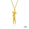 Collana abbraccio coppia d'oro