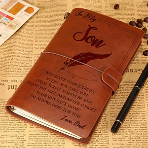 Hot Selling A5 Portable Notepad PU Journal Notebook with Printed Style Loose-leaf Binding for Gift