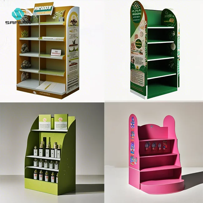 POP Corrugated Pet Store Display Cardboard Treat Stand Corrugated Display for Dog Treats