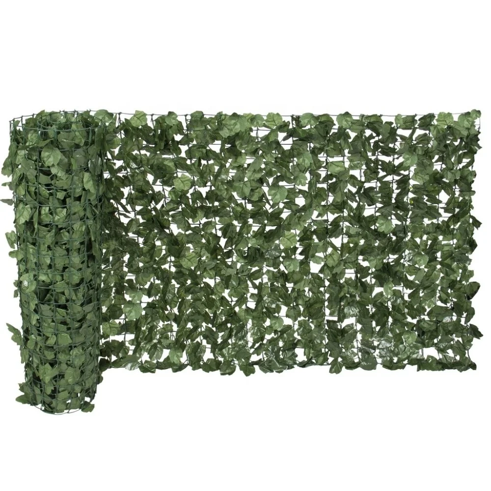 Erweiterbarer Kunst-Efeu-Sichtschutz, Garten-Dekoration fr Drauen,  Efeu-Bltter-Ranken-Pflanze, Sichtschutz-Wand, Knstliche Efeu-Hecke,  Grner Zaun