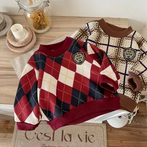 Children's Fleece Sweater - Warm Knitted Sweater for Autumn and Winter, Suitable for Both Boys and Girls As a Base Layer Top.