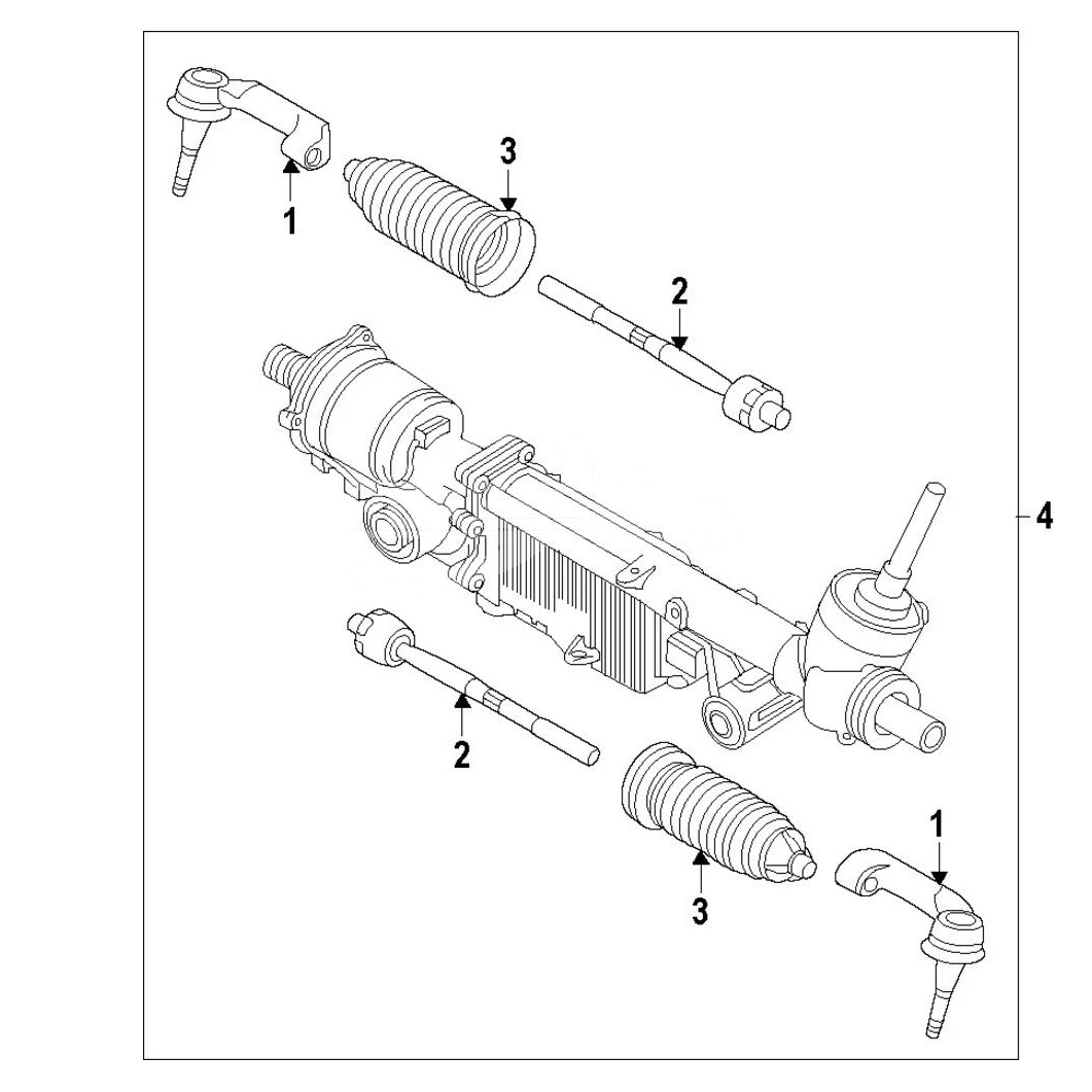 FL3Z3280A Steering Inner Tie Rod End for Ford in Auto Tie Rod End for ... — 4