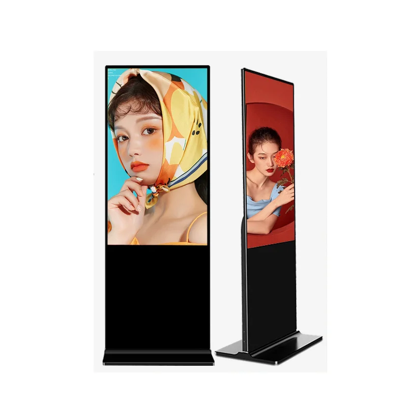 55 Zoll 4K vertikaler digitaler Ständer 800 Nit LCD-Werbedisplay kapazitiver Touch Digital Signage und Display dv550qum-n10