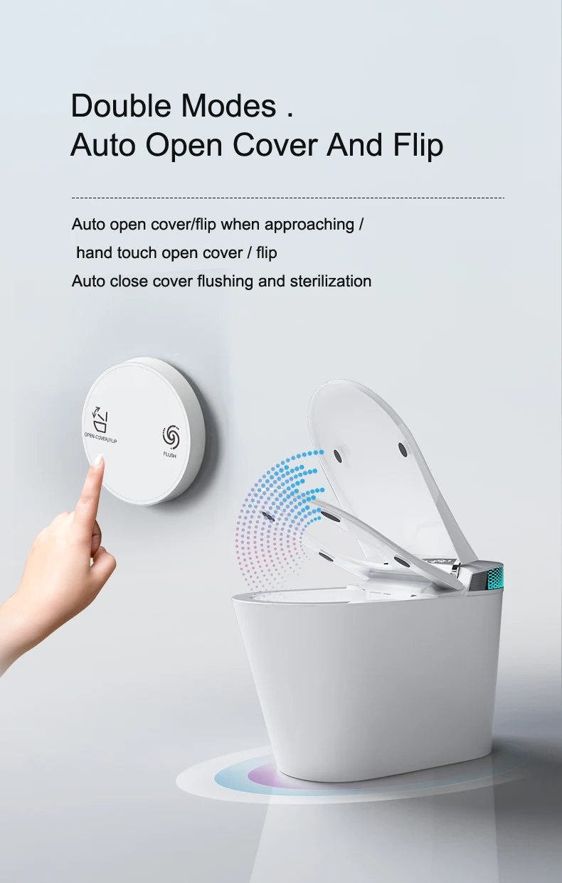 Auto sensor flush bathroom inodoro wc commode intelligent bowl toilet bidet automatic smart toilet manufacture