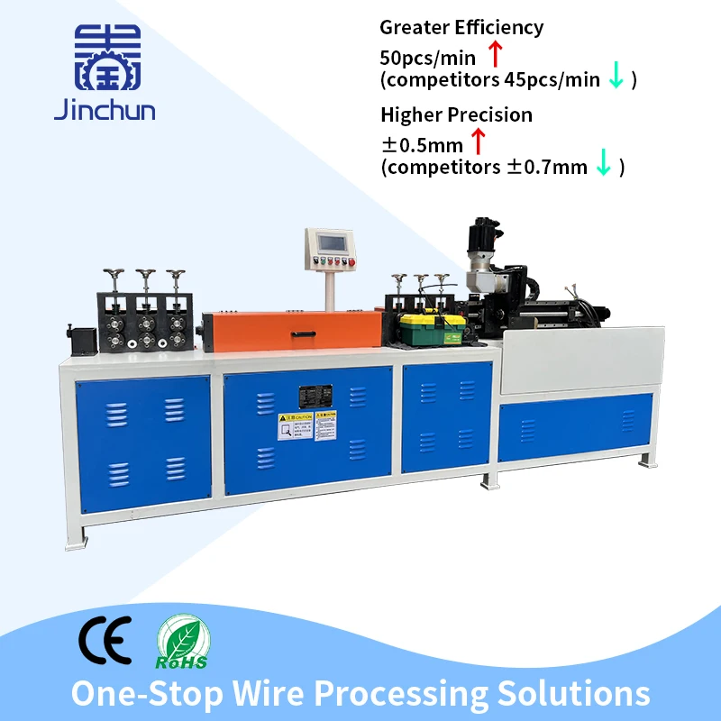 Automatic CNC Metal Wire Straightening Machine 2-6mm Small Steel Wire Rebar Rod Cutting Flat Shaft with Motor Core Component