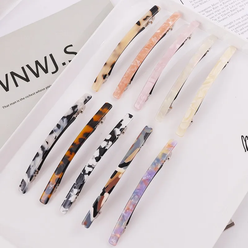 Korean version of the long acetic acid spring clip simple fashion sweet  hairpin everything high quality new word clip wholesale