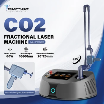 2025 New Portable 60W 10600nm Fractional Co2 Laser Professional Skin Renewing and Resurfacing Co2 Fractional Laser Machine