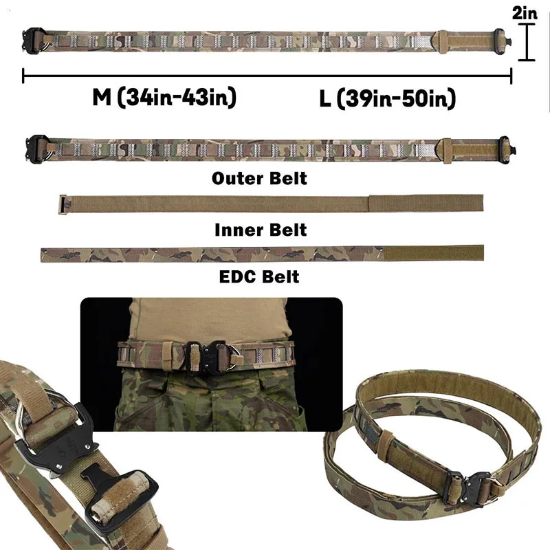 Lightweight Sport Enthusiasts Mountaineering Tactical Belt with Quick Draw Holster Medical Bag Paintball Hunting Tactical Belt