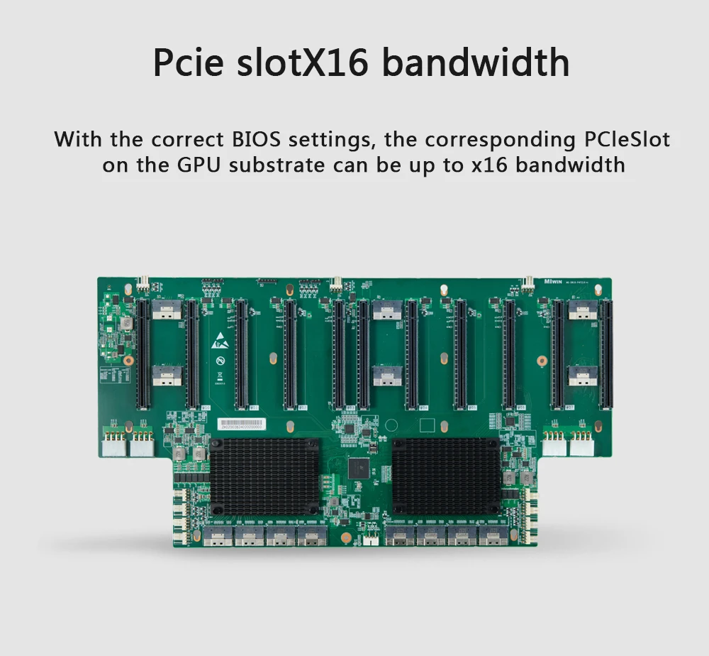 10-slot PCIe x16 GPU Backplane for 8654x8IAI Server - OEM