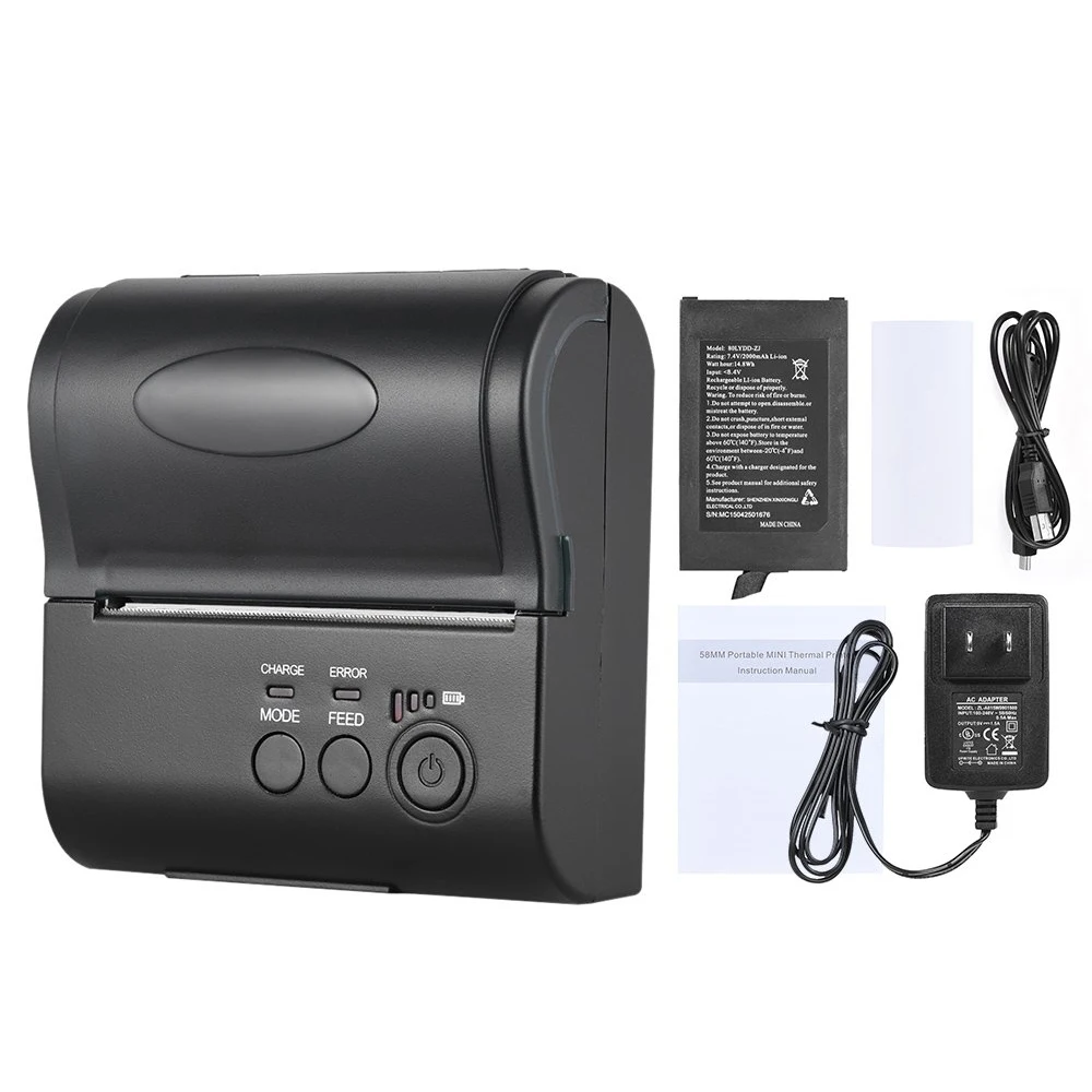 ミニワイヤレスAndroidハンドヘルドポータブル80mmモバイルBluetooth