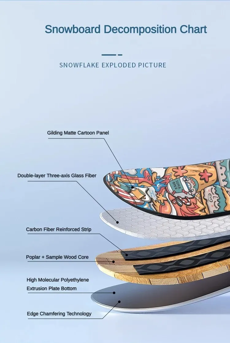 Full Set Kids Snowboard Ski Roundtip Snowboard Roundtip Snowboard