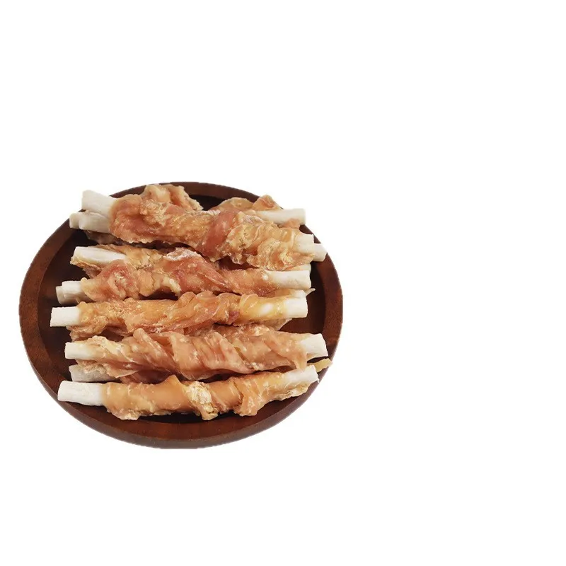 Pregranični kućni ljubimci Piletina rana vlakna kravića Štap pas Snack štene mljebanje Trening psa nagrada poseban