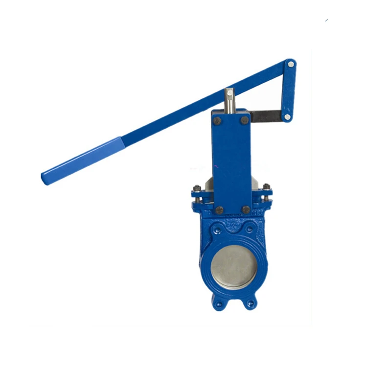 Factory Direct Cast Iron Knife Gate Valve Lever Pneumatic Paper Pulp Gate Valve in China