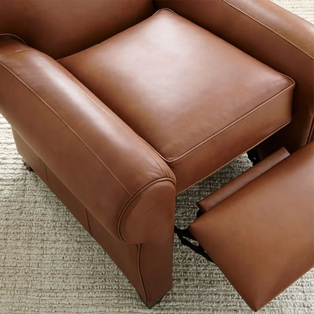 barcalounger longhorn leather recliner