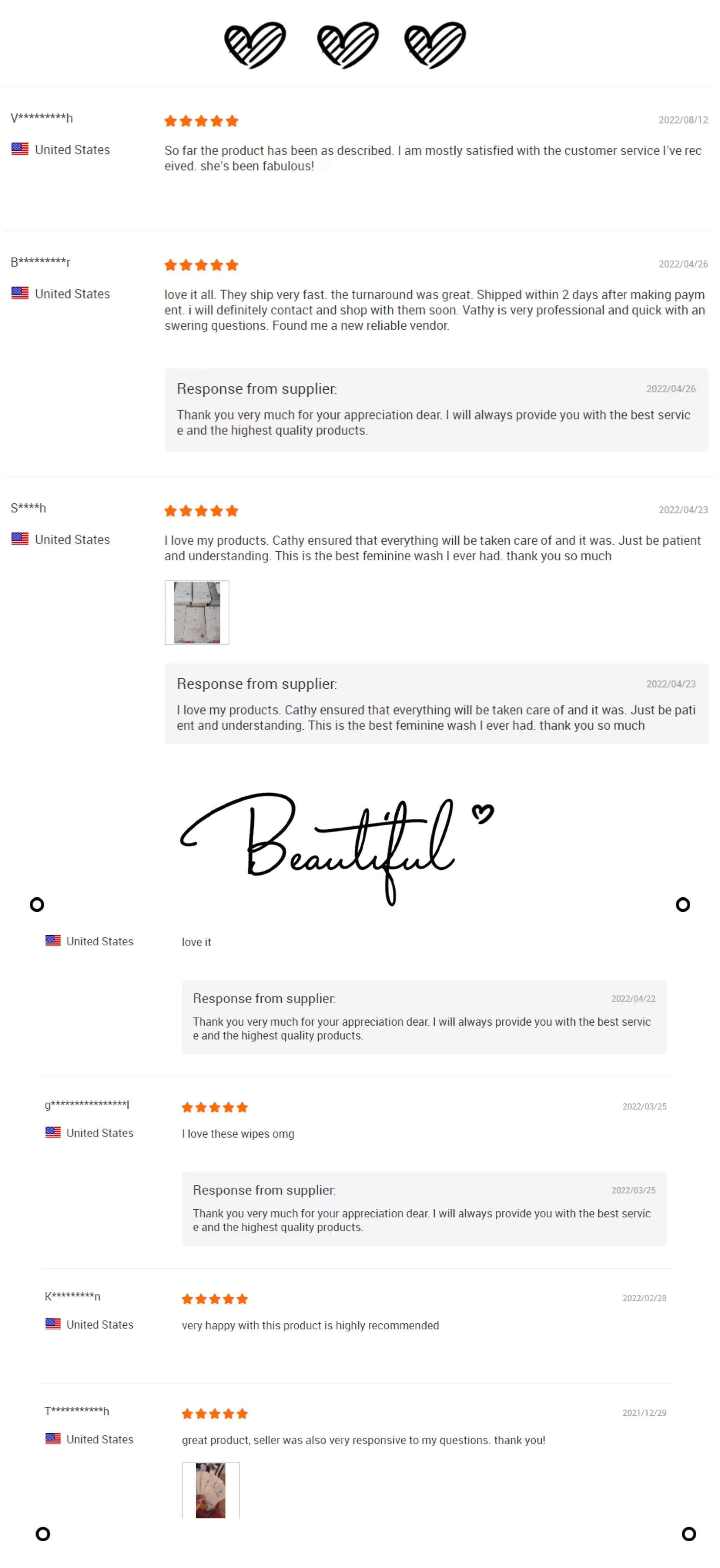 Feminine Wipes Private Label Individually Wrapped Odor Control For