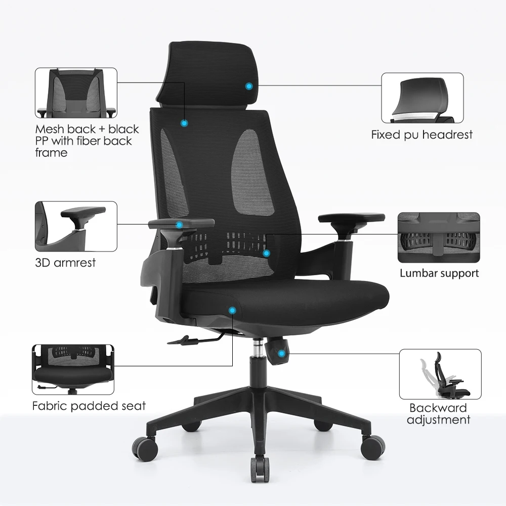 Simple High Back Staff Mesh Office Chair High Quality Swivel Chairs for Office Home Meeting Room Chair Sillas De Oficina