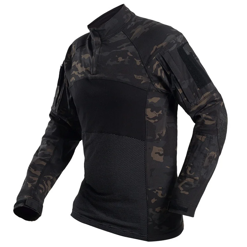 Black camo combat shirt Clearance