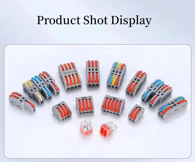 Universal Electric Wire Connectors 2 Pin 1 In 1 Out Plug In Fast Wire