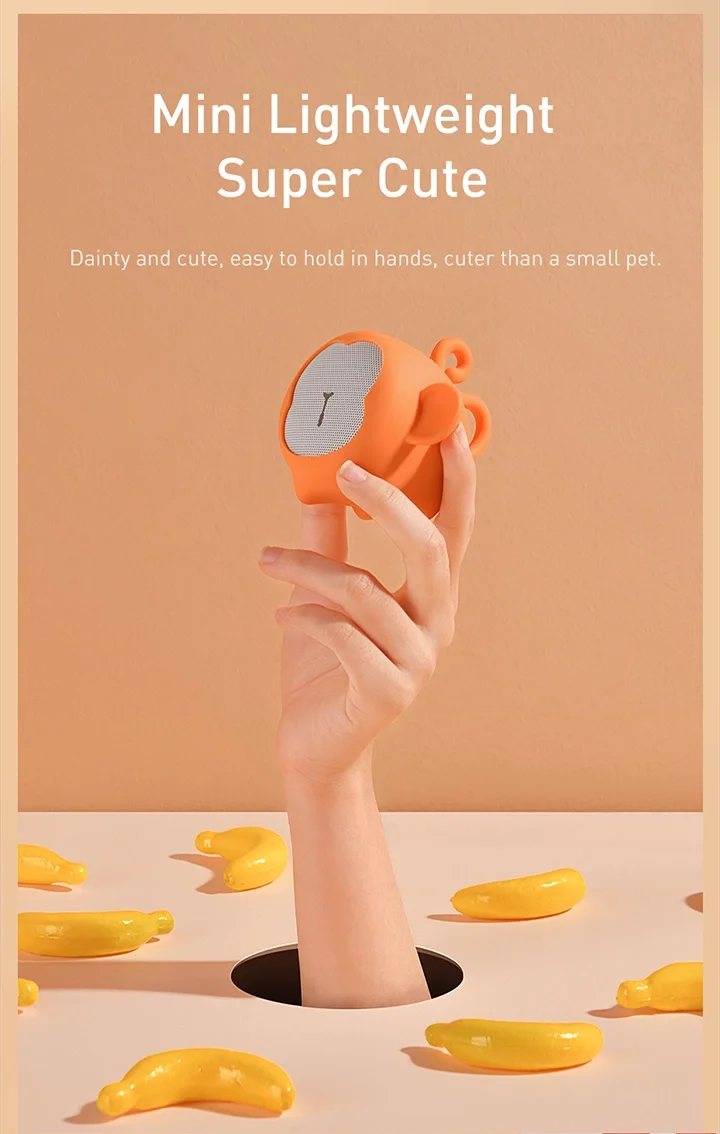 Factory cheap mini portable electronic wireless bluetooth hifi stereo children monkey animal speakers for computer - ANKUX.COM