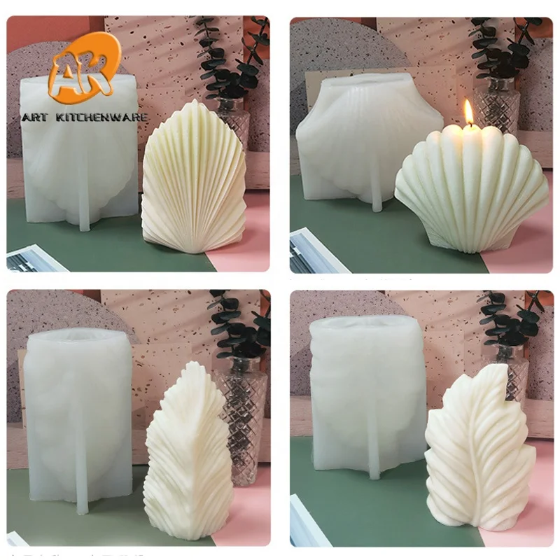 Ak Leaves Silicone Candle Mold For Home Decoration Leaf 3d Cake Silicone Molds For Candle Making