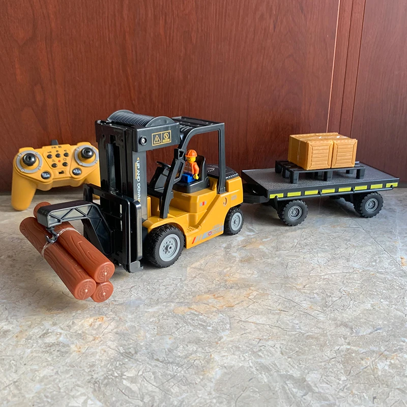 RC Forklift with Metal Carrier Slab - 2.4ghz Toy Vehicle