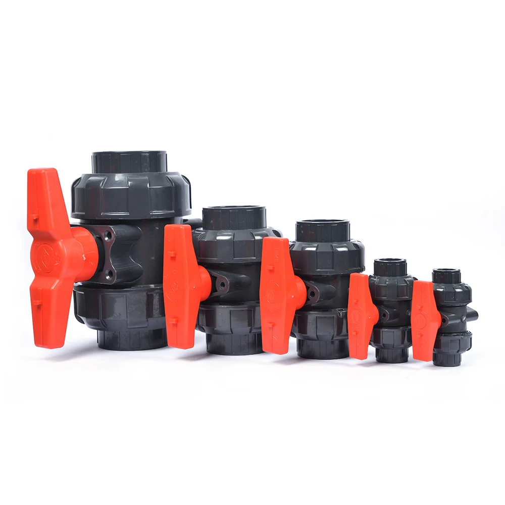 Cheap price Switch Stop Valve Water Pipe fittings Accessories Valve UPVC Double Union Ball ValveUPVC PIPE UPVC VALVE UPVC PIPE FITTING