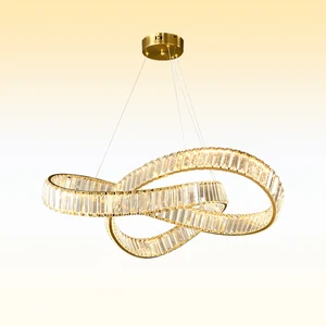 Hotel Big Luxury Long Hanging Modern Glass Black Gold Indoor Ceiling Pendant Light Chandelier Led Lights for Home