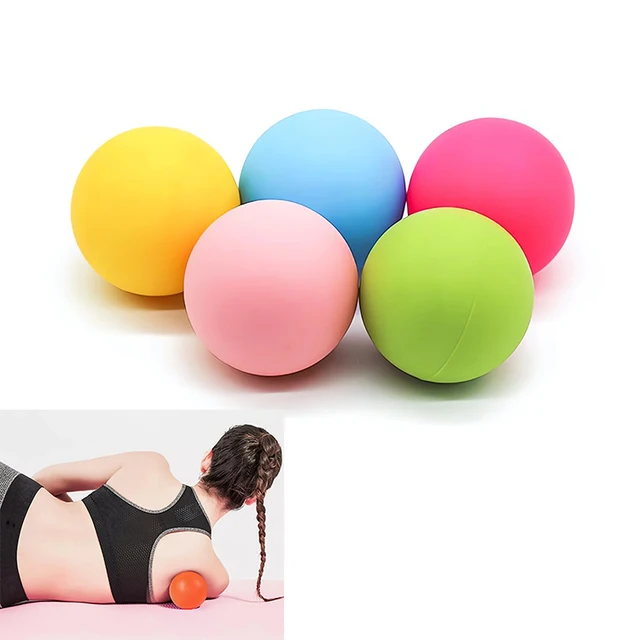 Massage Lacrosse Balls for Myofascial Release, Muscle Knots, and Yoga Therapy Muscular Relaxation