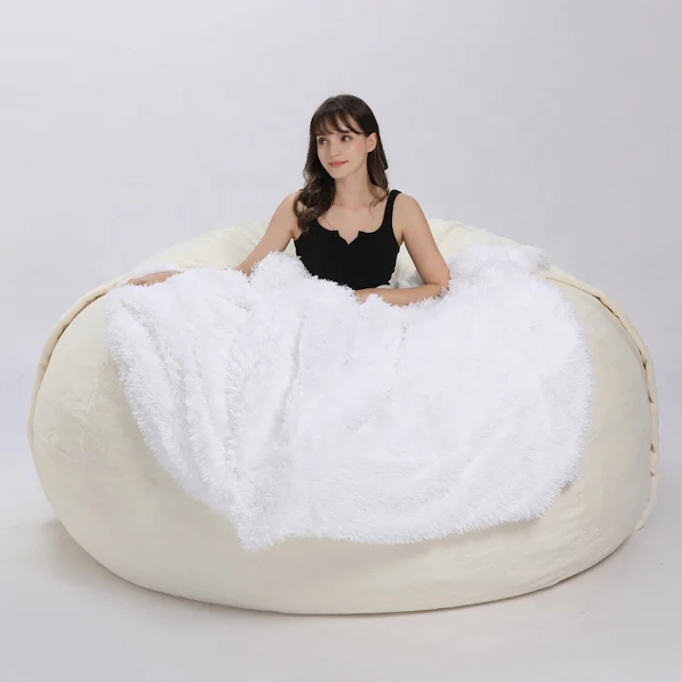 Giant Bean Bag Bed Memory Foam Big Beanbag Cozy Living Room Sofas   Hf4c37ace11ef454cbd7f0a296e2a68b1a 