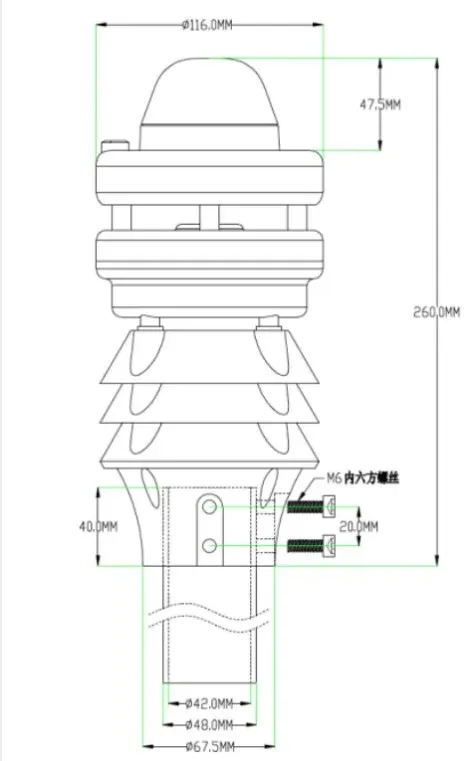 XF600L Factory Price integrated weather station Modbus Rs485 for Wind speed and direction Air Temperature Humidity Pressure supplier